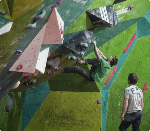    The Climbing Works in Sheffield is one of
                                the largest dedicated indoor bouldering
                                centers in the UK.